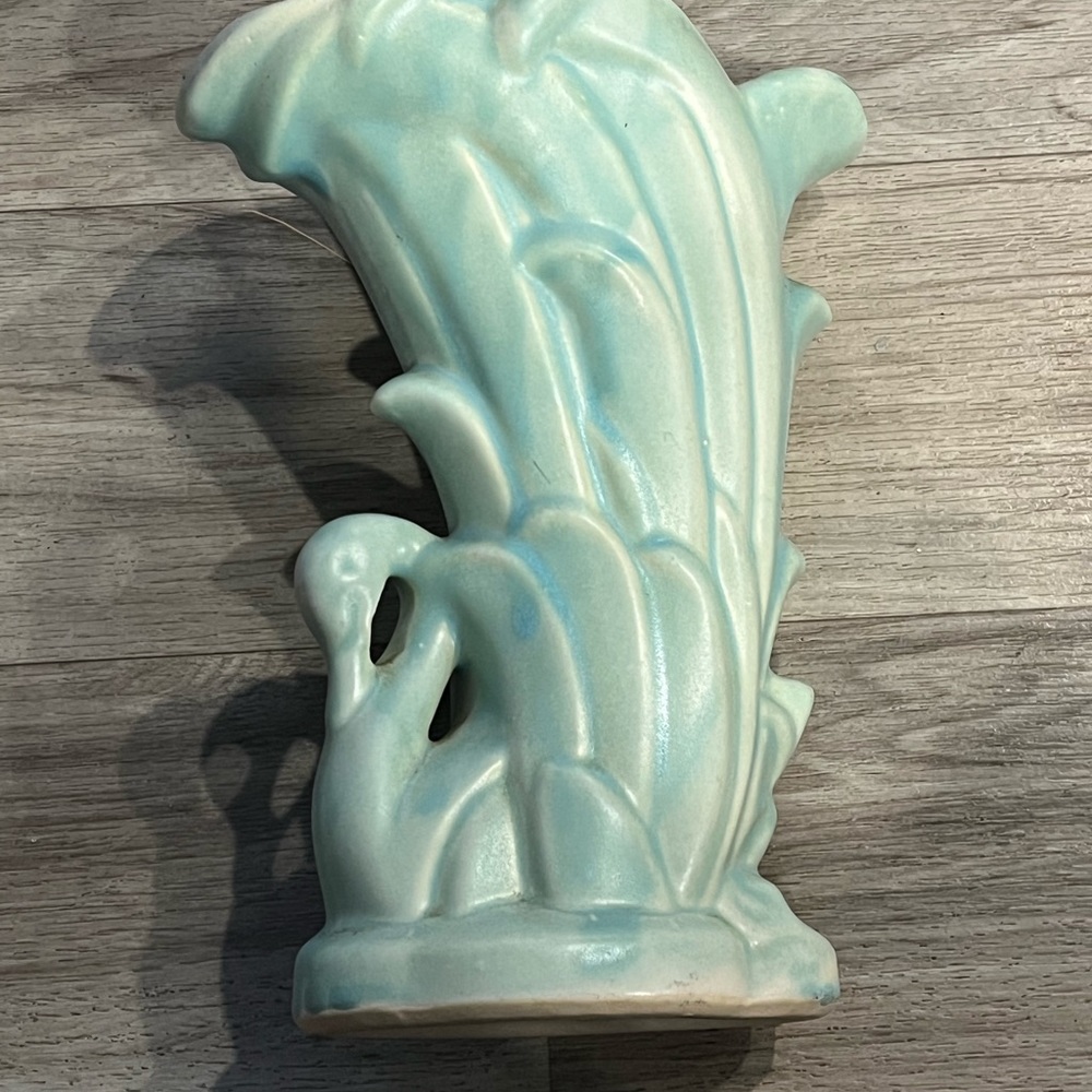 1940 Ceramic Glazed McCoy Swan Vase